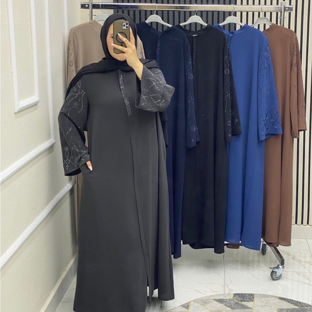 Elegant Long Sleeve Black Dress